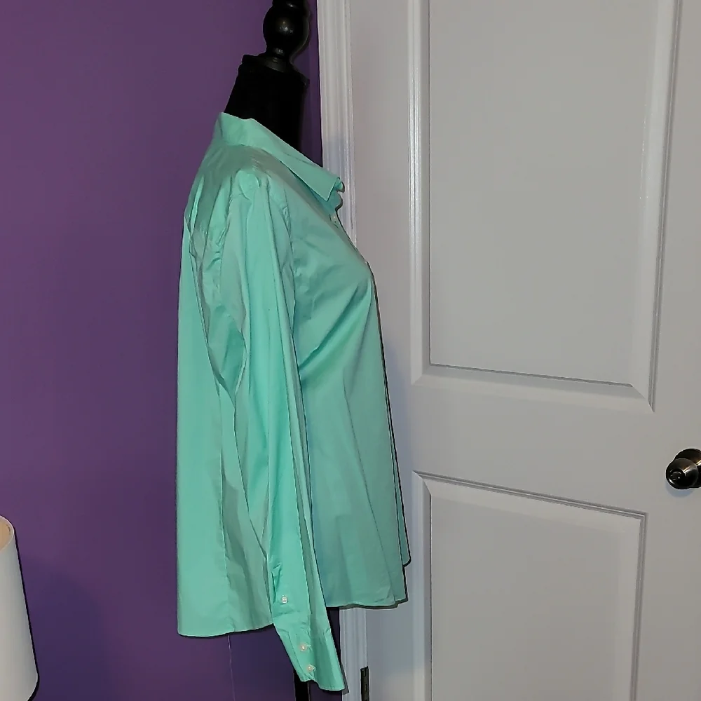 J. Crew Light Green Button-Down Shirt Sz: XLarge